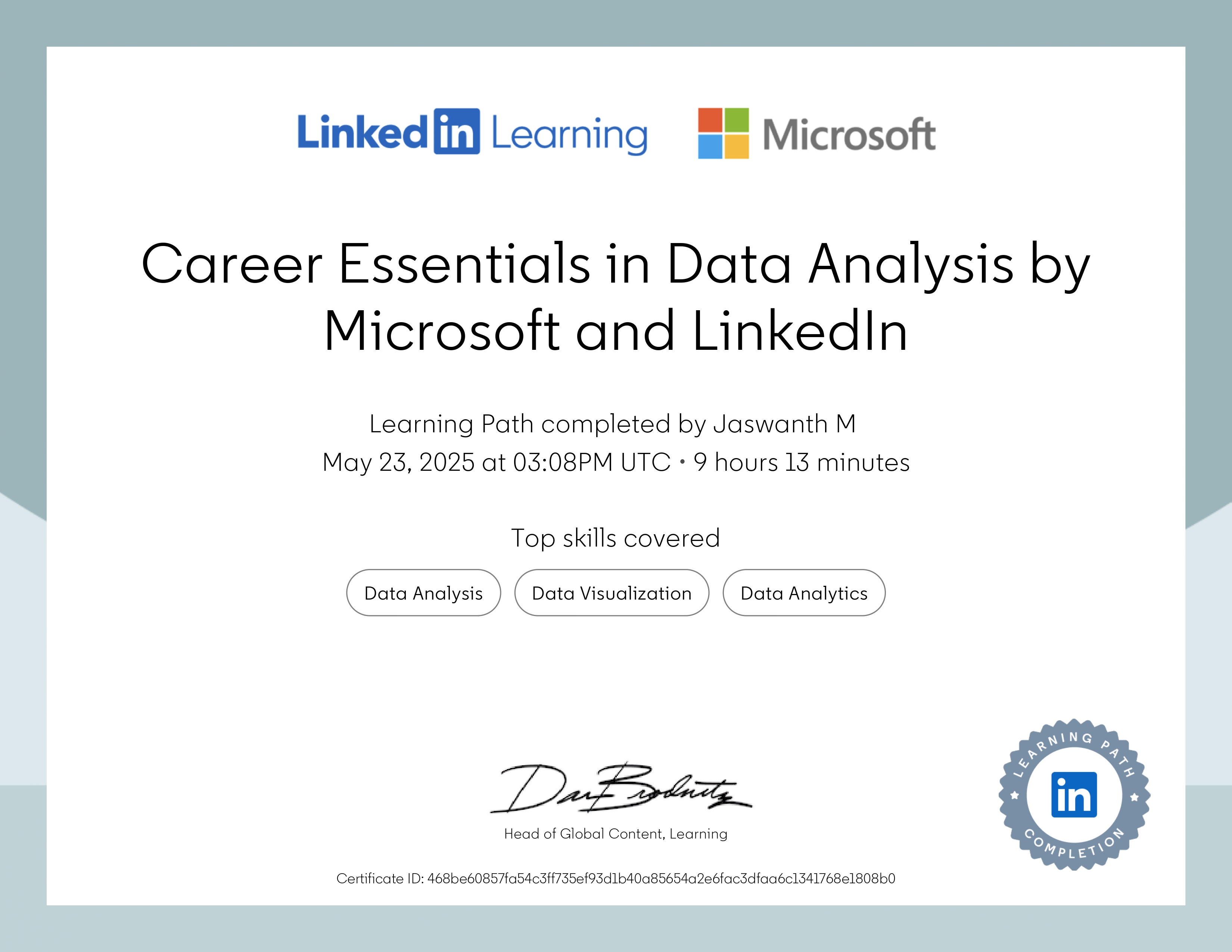 Microsoft LinkedIn Learning Certificate